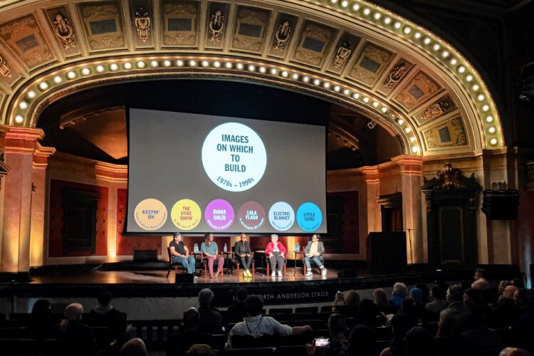 2022 FotoFocus Biennial: Symposium discussion of Images on which to build, 1970s–1990s at Memorial Hall.