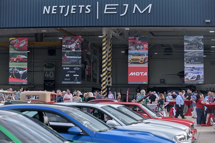 On the Saturday evening before the Concours main event, approximately 800 will gather at the Hangar Bash at Lunken Airport’s Executive Jet facility for a party, auction, and a plethora of car talk.