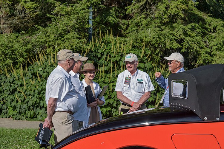 A 1928 Auburn Boattail Speedster was featured in 2017. Owners Helen and Dick Harding first learned about the car when Dick’s dad called to say he had pulled one “out of the weeds” in New Paris, OH. Less than 900 Speedsters were made in Indiana. 