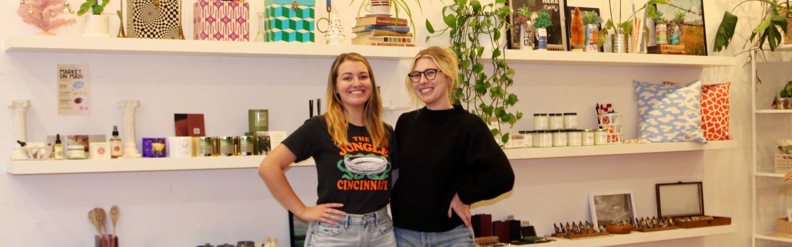 Main Street Shop and Studio owners: (l to r) Lindsey Shea and Elisa Fay in their store.
