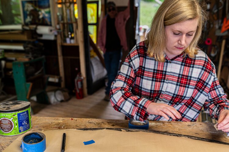 Apprentice Matilda Blades, 23, is a graduate of the Art Academy of Cincinnati. 