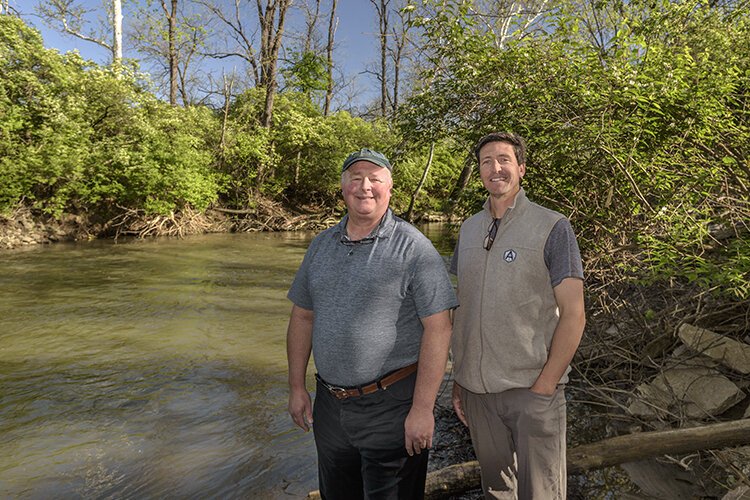 l to r: Dave Schmitt, executive director Mill Creek Alliance and Todd Gailar, Mill Creek entrepreneur who envisions increased future benefits for all involved.