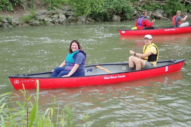 State Representative Jessica Miranda and Wade Johnston at a previous Canoes and Conversation