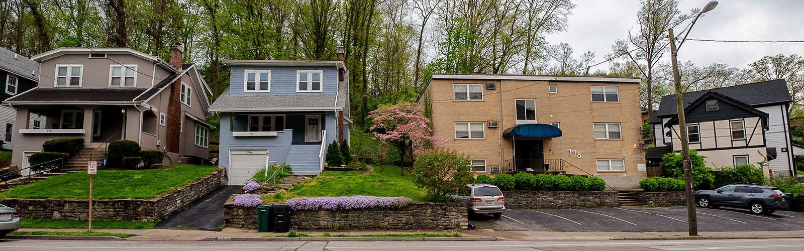 This photo taken along Delta Ave. in Mt. Lookout encapsulated its diverse housing stock.