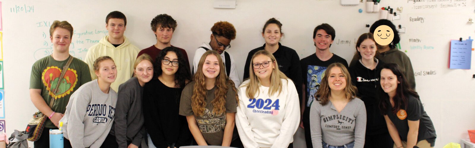 Juniors and seniors participating in the inaugural mental health career program at Reading high school with the school navigator. 