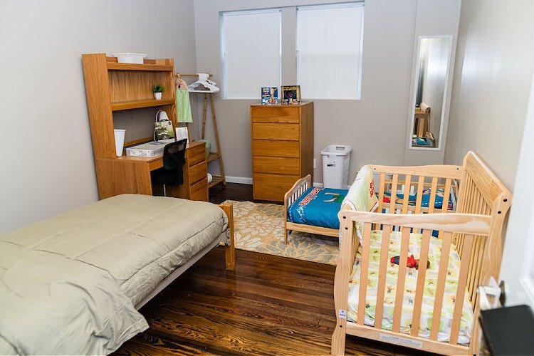 The Holloway House and Resource Center provides housing for up to seven moms or 14 individuals total for up to two years.