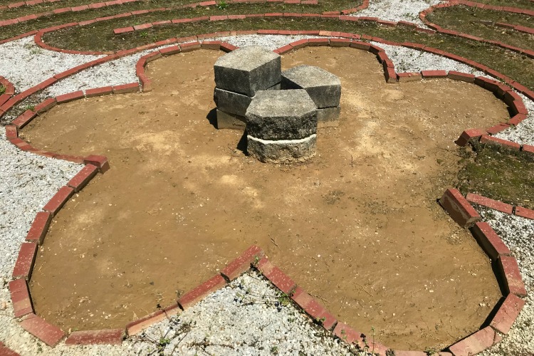 The center of The Sisters of Charity labyrinth