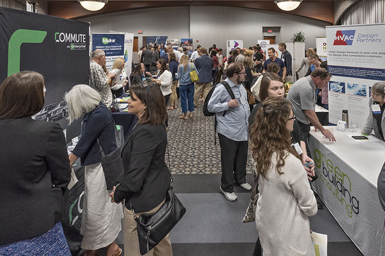 A variety of green vendors showed up for the conference.