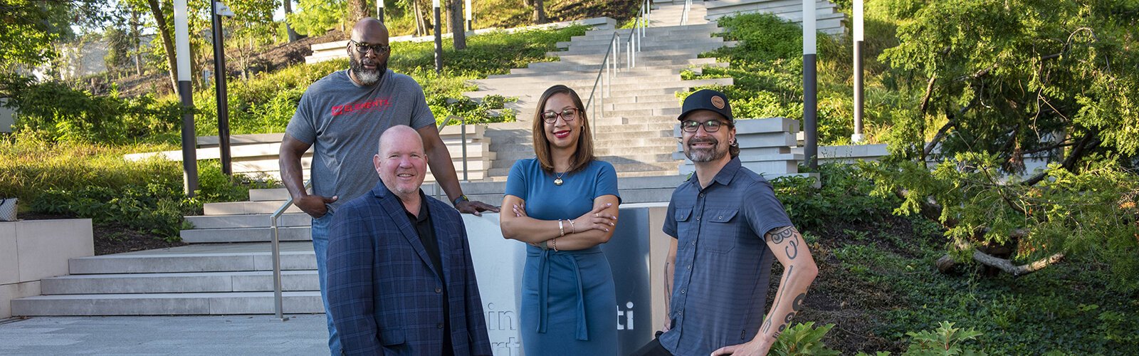 Dramatis Personae: l to r - Damian Hoskins, Jamie Steele, Rickell Howard Smith, and Mike Moroski