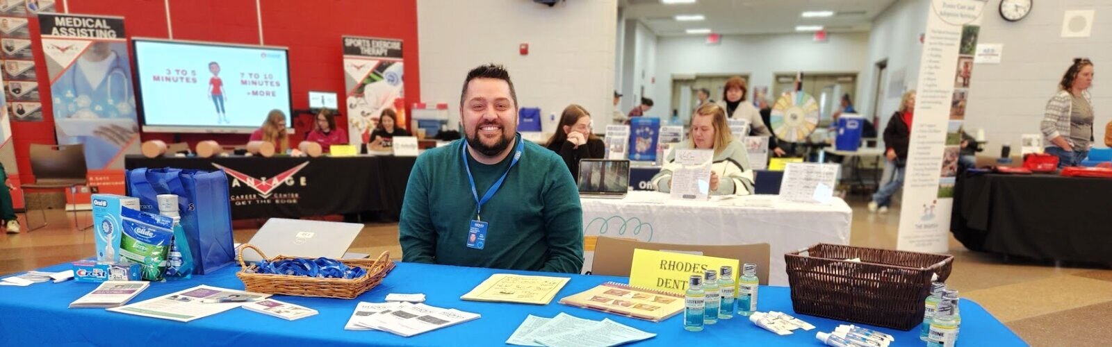 Justin Nance at the Van Wert Health Fair.