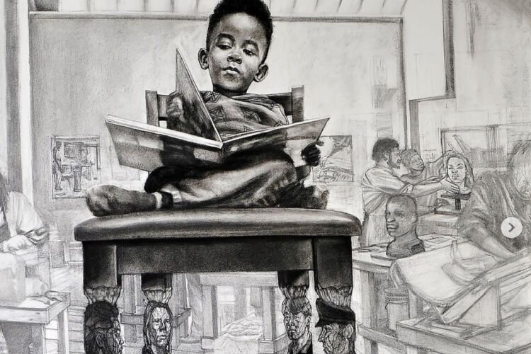 Pictured: James Pate | Ayo's Chair | Charcoal won best in show
