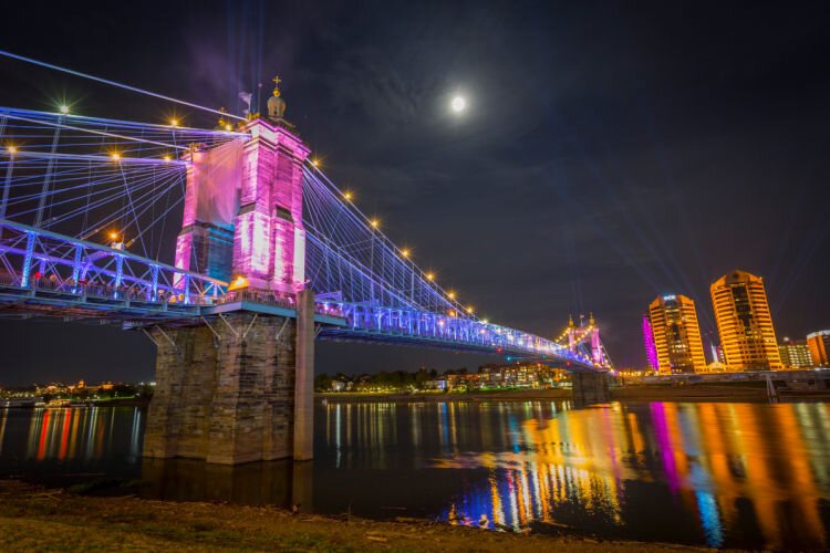 Roebling Suspension Bridge, BLINK 2019