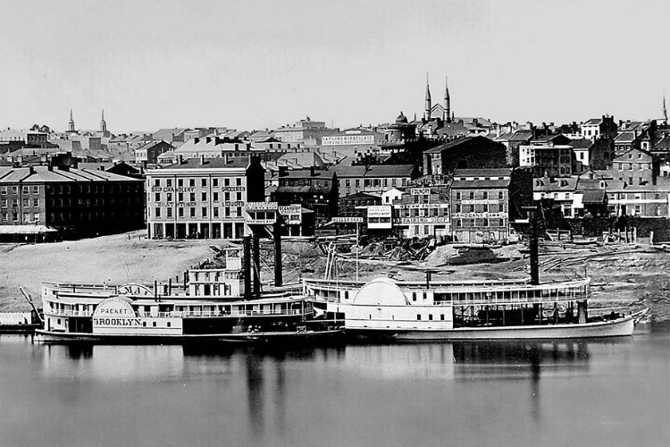 The "Daguerreotype View of Cincinnati" is comprised of eight plates. This is plate number three.