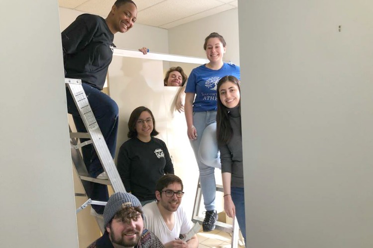 Students from Cornell College in Iowa volunteered with Women Helping Women during their spring break.