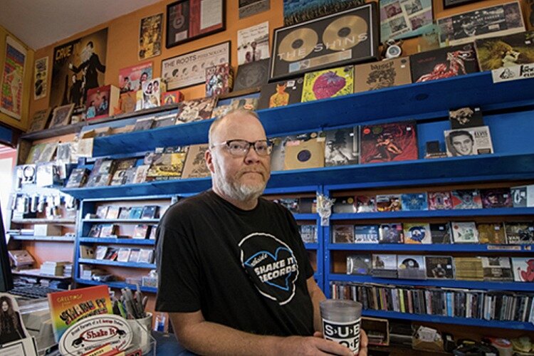 Darren Blase co-owner of Shake It Records in Northside