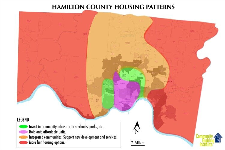 A map of Hamilton County housing patterns