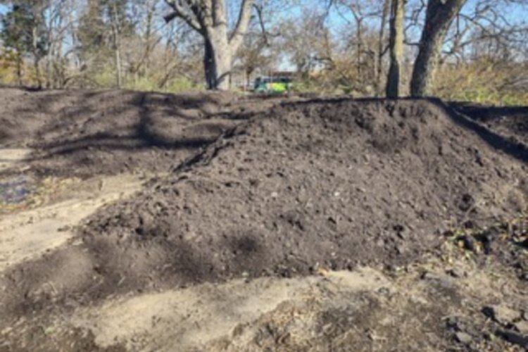 Composted dirt ready for pick up