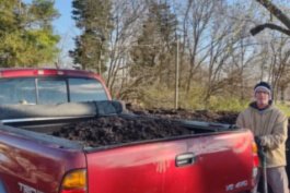 Steve Scott who was is picking up his third truck load of compost