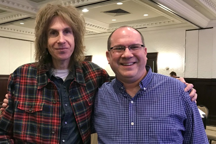 Greg Hahn (L) and David Esrati from The Next Wave ad agency in Dayton at “The Care & Feeding of Creativity” luncheon.