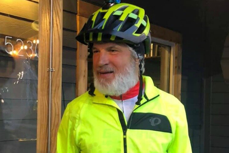 Joe Motz finished his cross-country charity ride last Thursday.