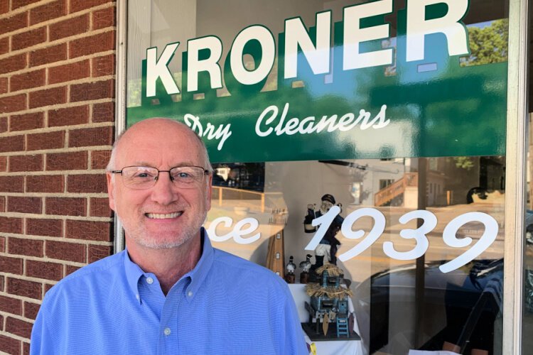 Ray Kroner, third generation owner of Kroner Dry Cleaners.