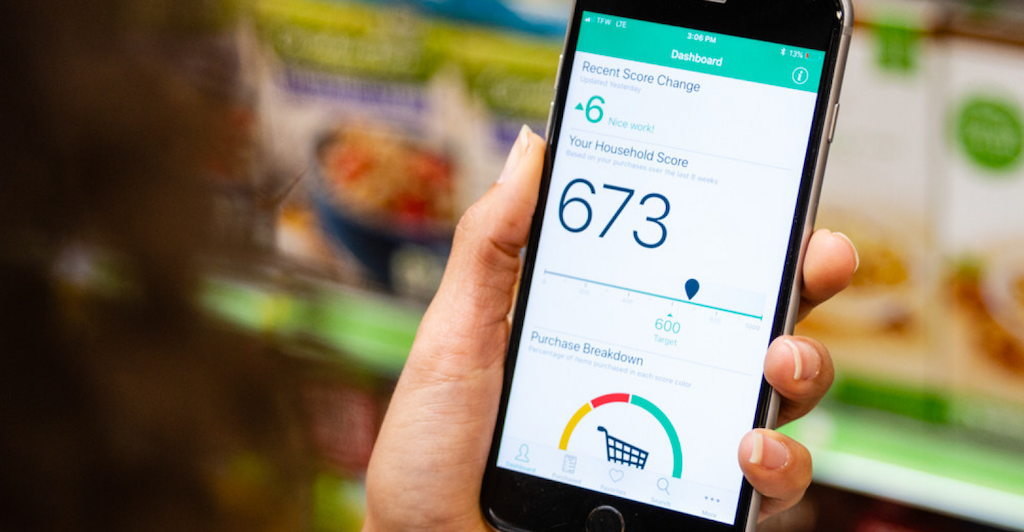 The store's OptUP mobile app to help users track their health goals. 