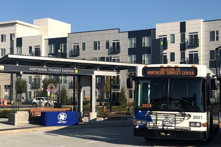 Northside Transit Center opened in fall 2020.