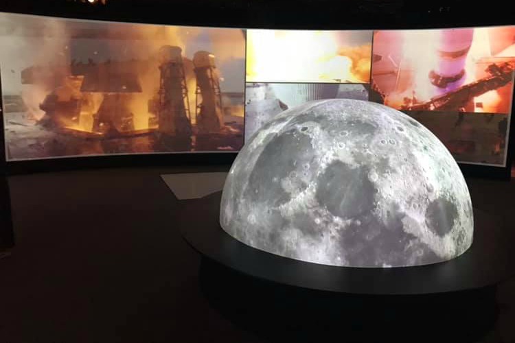 The Neil Armstrong Space Exploration Gallery has a 360-degree immersive theater experience.