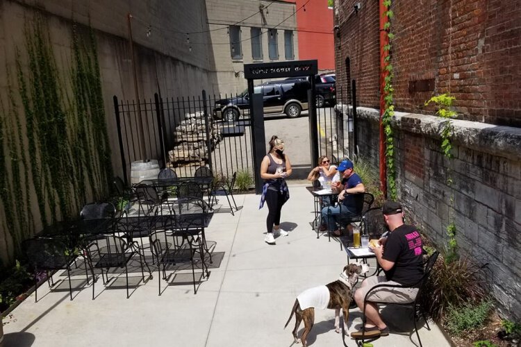 Northern Row Brewery and Distillery on West McMicken features a patio.