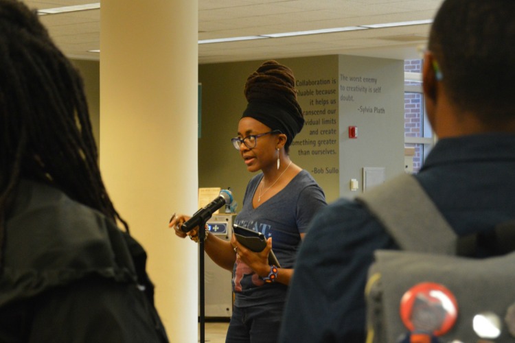 Okorafor spoke about her journey as a writer at the library's main branch.