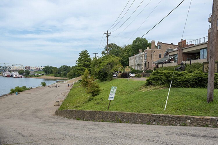 The Covington riverfront will be transformed from this to an active path for strolling, biking, and sightseeing.