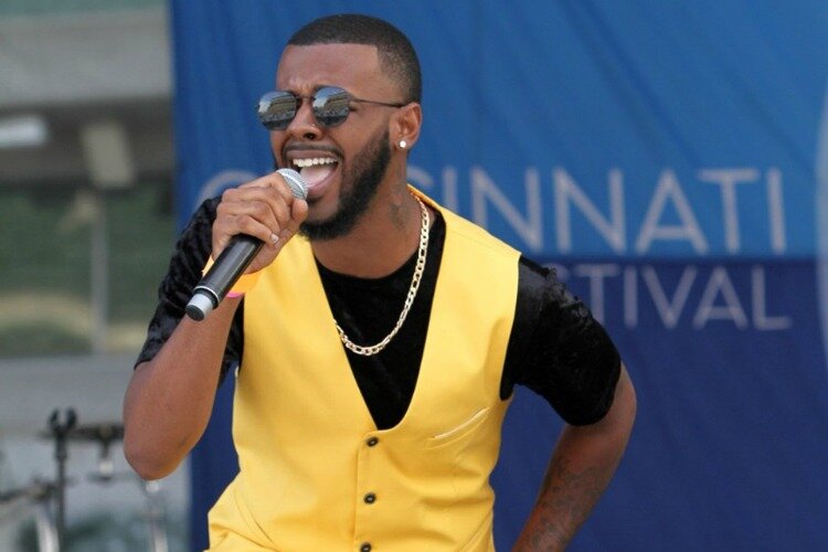 Tyshawn Colquitt performing at the Cincinnati Music Festival.