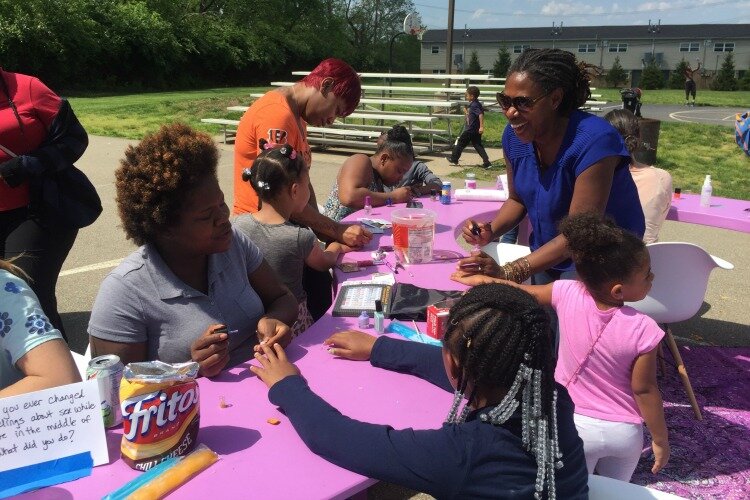 The Safety Planning Awareness Salon engaged with residents at the Villages of Roll Hill Community Center with free manicures and conversations about family planning and reproductive health.