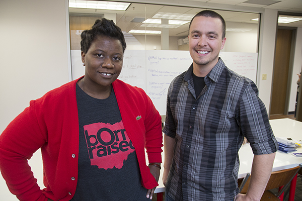 Design Impact staff members Tamaya Dennard and Geoff Zoeckler