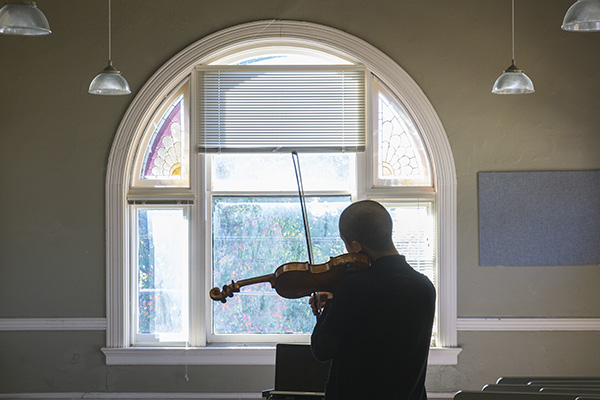 Kwon in MYCincinnati's Price Hill rehearsal/performance space