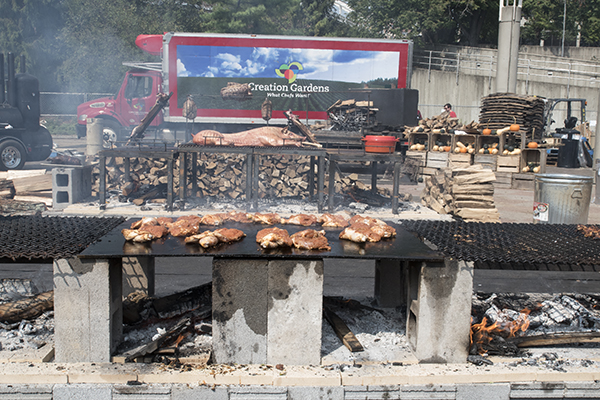 An open pit barbeque at the Cincinnati Food + Wine Classic last weekend.