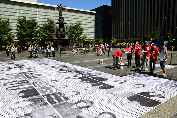 Fountain Square is Cincinnati's gathering spot downtown.