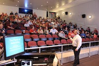 Attendees listen to speaker Jeff Rowe at last year's WordCamp.