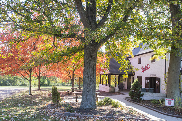 Disc golf clubhouse and course at Mt. Airy Forest