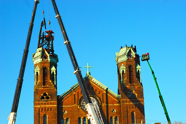 Old St. George after the fire, Cincinnati