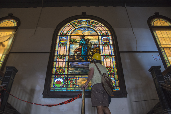 Renovation work at the old SCPA managed to keep historic touches like stained glass