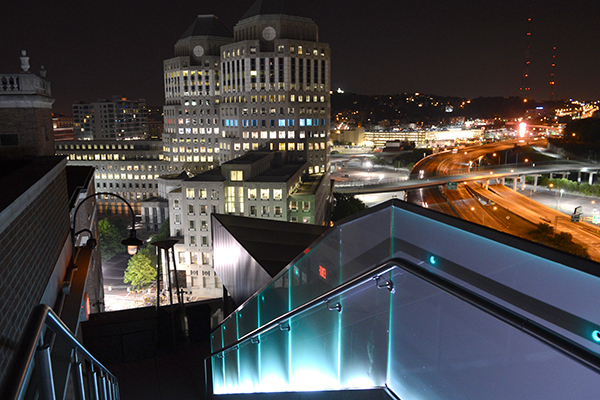 The rooftop bar at Residence Inn on Lytle Park