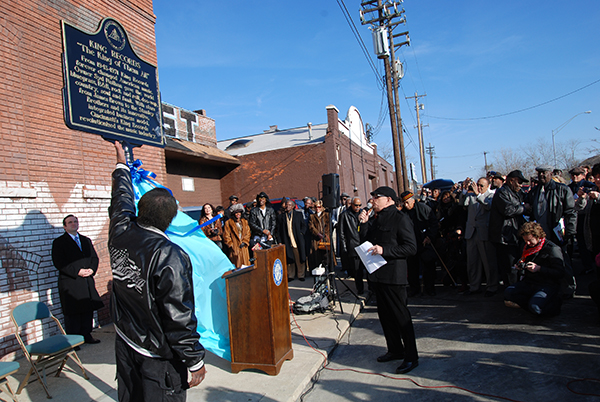 Unveiling of King Records commemorative plaque.