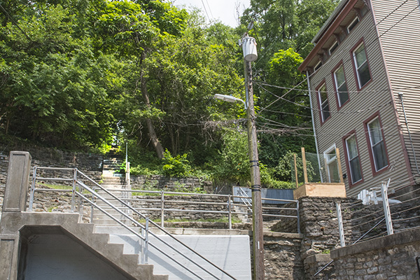 Emming Street steps off of Ravine Street in lower Fairview/Clifton Heights