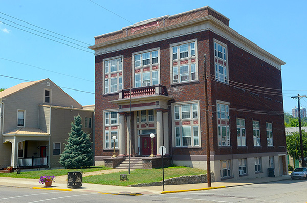 The Lodge is in a former Masonic Lodge on Sixth Avenue in Dayton, Ky.