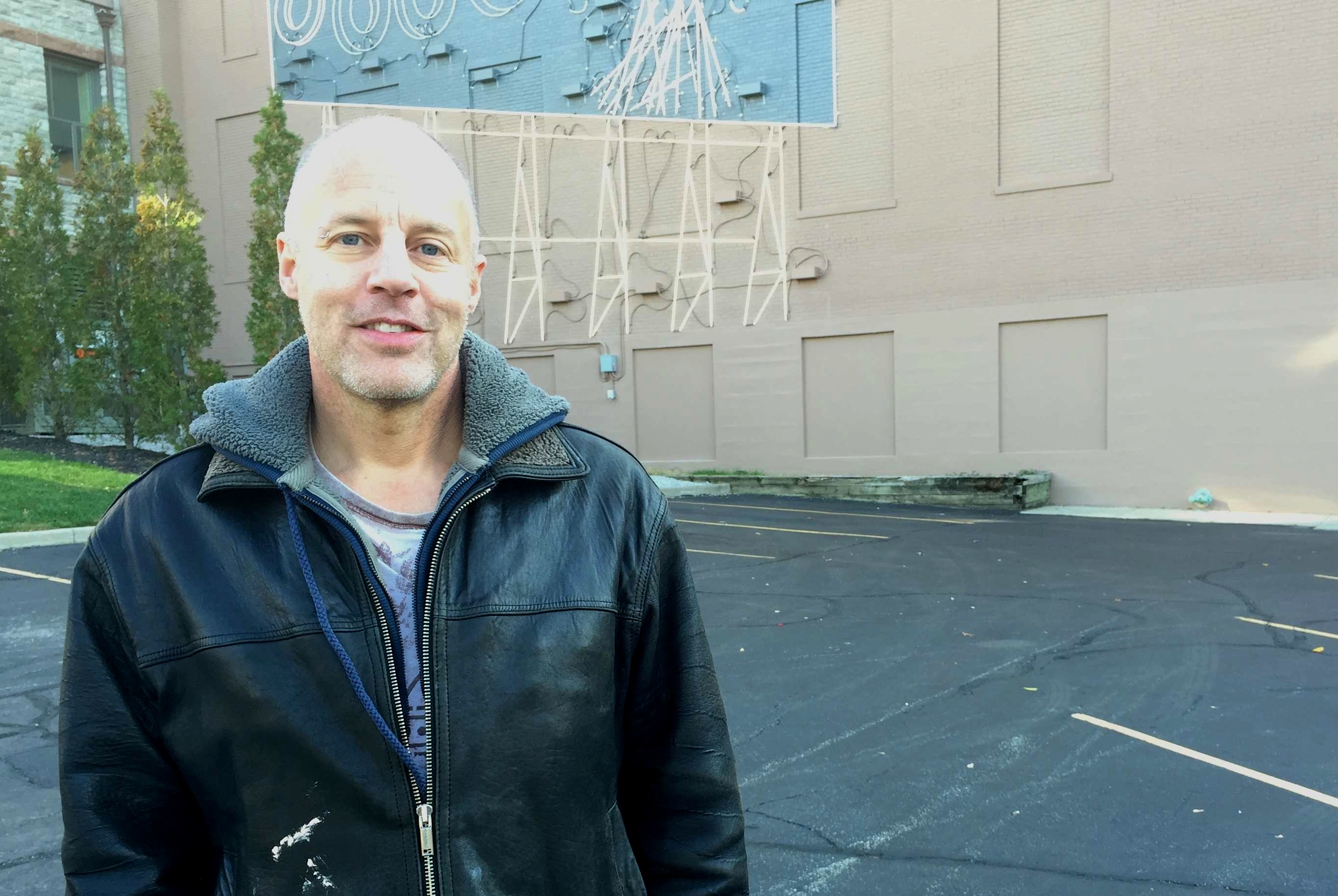 Tony Luensman and his installation at Cincinnati Art Museum