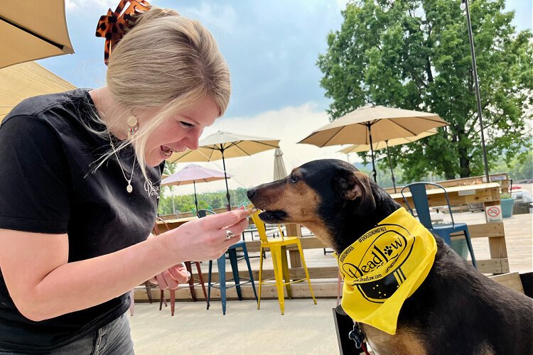 Dead Low Brewing has tasty food for people and dogs. 