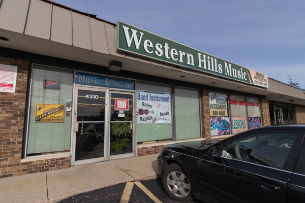 Western Hills Music sells refurbished instruments to local students at deep discounts.