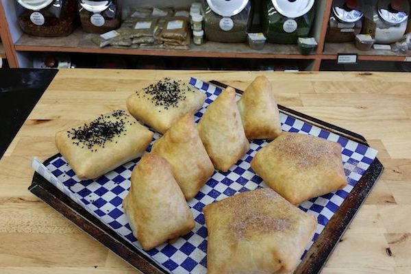 Samosas and dumplings from Dean's Mediterranean Imports.