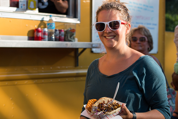 Visitors to Westwood Second Saturdays on Aug. 12 enjoyed treats from food trucks like Hungry Bros.